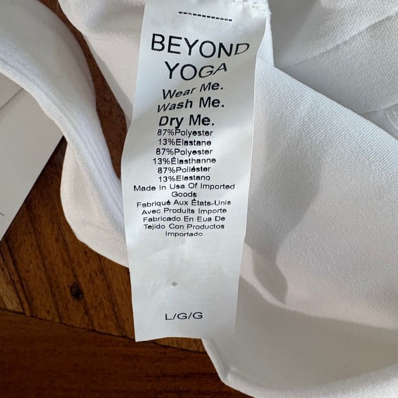 NWT Beyond Yoga Tennis Dress White Sleeveless Square Neck Athletic Athleisure L - Picture 5 of 5